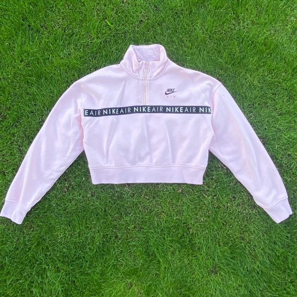 Nike Other - pink nike half-zip up pullover sweatshirt size large